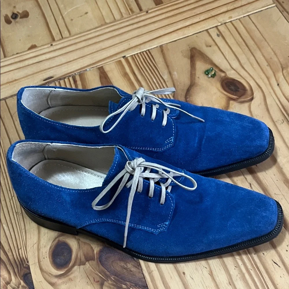 Girotti Derby Royal Blue Suede Shoes